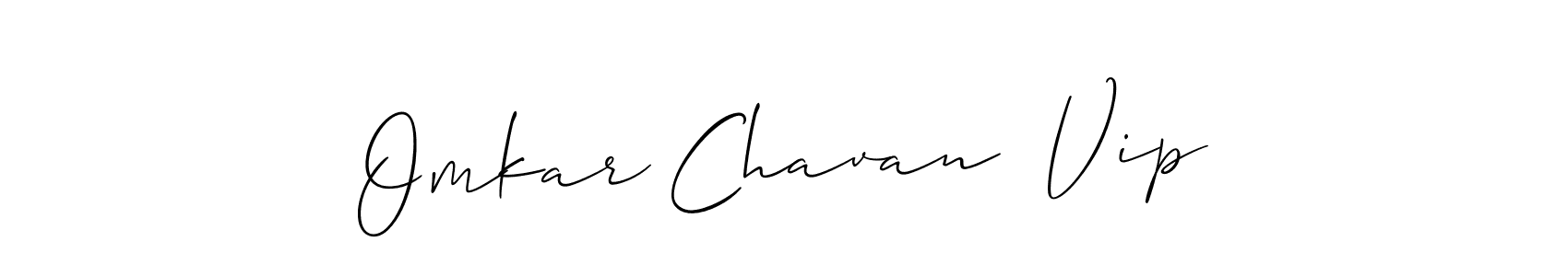 It looks lik you need a new signature style for name Omkar Chavan  Vip. Design unique handwritten (Allison_Script) signature with our free signature maker in just a few clicks. Omkar Chavan  Vip signature style 2 images and pictures png
