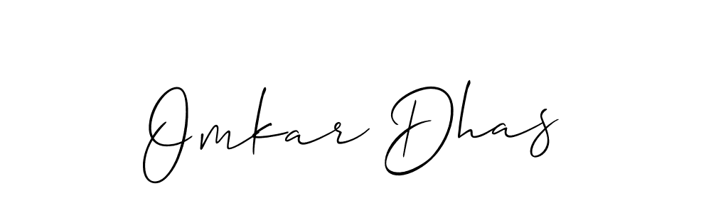 You can use this online signature creator to create a handwritten signature for the name Omkar Dhas. This is the best online autograph maker. Omkar Dhas signature style 2 images and pictures png