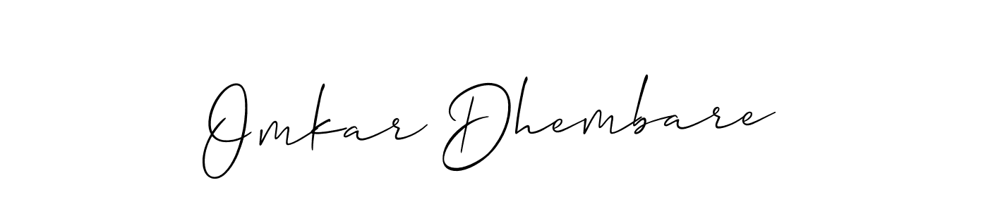 Also You can easily find your signature by using the search form. We will create Omkar Dhembare name handwritten signature images for you free of cost using Allison_Script sign style. Omkar Dhembare signature style 2 images and pictures png