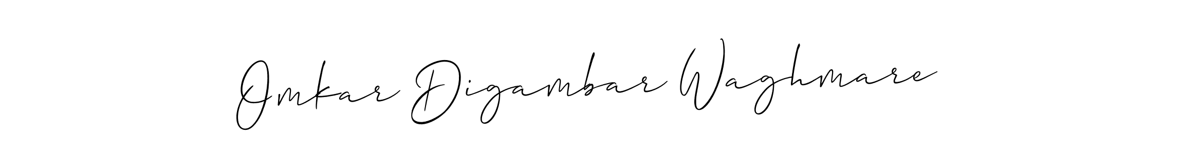 Omkar Digambar Waghmare stylish signature style. Best Handwritten Sign (Allison_Script) for my name. Handwritten Signature Collection Ideas for my name Omkar Digambar Waghmare. Omkar Digambar Waghmare signature style 2 images and pictures png