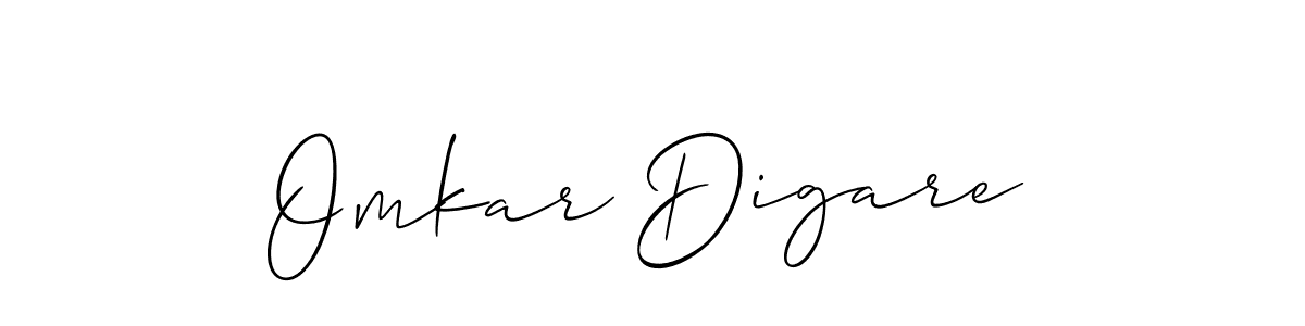 How to make Omkar Digare name signature. Use Allison_Script style for creating short signs online. This is the latest handwritten sign. Omkar Digare signature style 2 images and pictures png