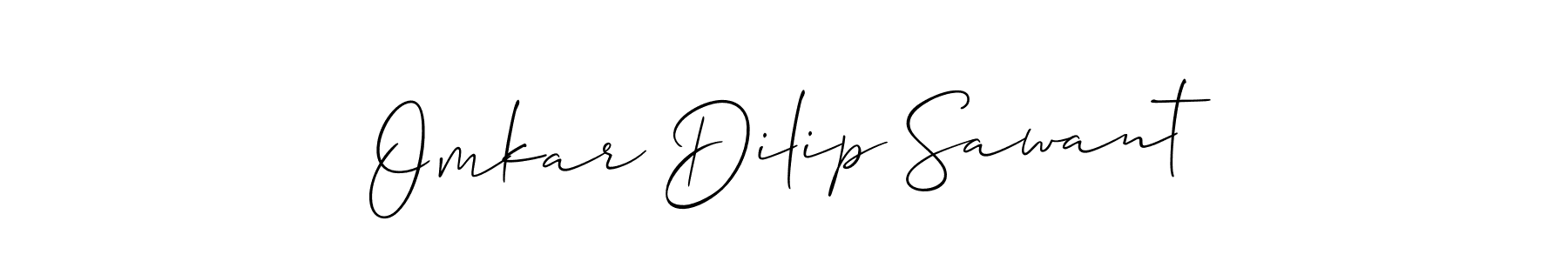 How to make Omkar Dilip Sawant signature? Allison_Script is a professional autograph style. Create handwritten signature for Omkar Dilip Sawant name. Omkar Dilip Sawant signature style 2 images and pictures png