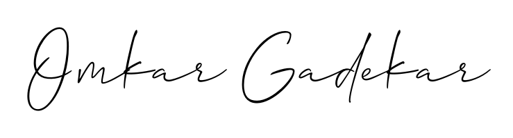 A dynamic signature style for Omkar Gadekar using Allison_Script script. Designed to look authentic, handwritten, and professional. Omkar Gadekar signature style 2 images and pictures png