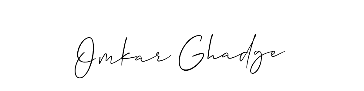 How to Draw Omkar Ghadge signature style? Allison_Script is a latest design signature styles for name Omkar Ghadge. Omkar Ghadge signature style 2 images and pictures png