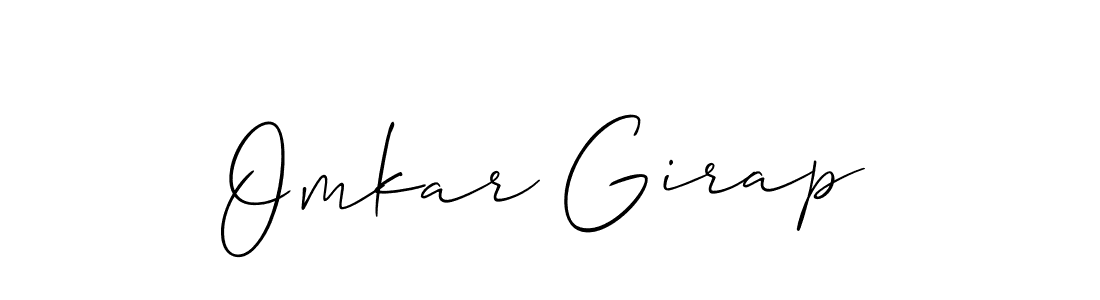 Allison_Script is a professional signature style that is perfect for those who want to add a touch of class to their signature. It is also a great choice for those who want to make their signature more unique. Get Omkar Girap name to fancy signature for free. Omkar Girap signature style 2 images and pictures png