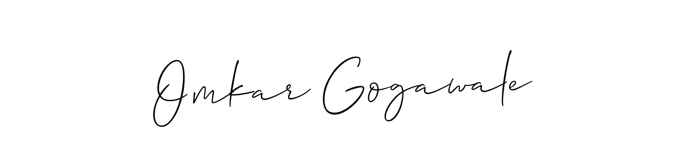 Make a short Omkar Gogawale signature style. Manage your documents anywhere anytime using Allison_Script. Create and add eSignatures, submit forms, share and send files easily. Omkar Gogawale signature style 2 images and pictures png