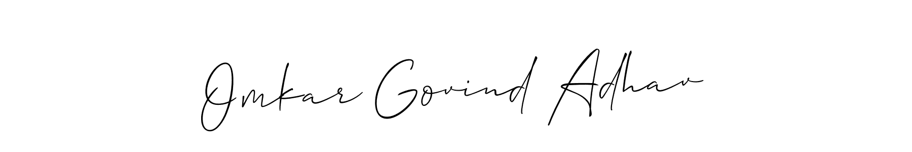 How to Draw Omkar Govind Adhav signature style? Allison_Script is a latest design signature styles for name Omkar Govind Adhav. Omkar Govind Adhav signature style 2 images and pictures png