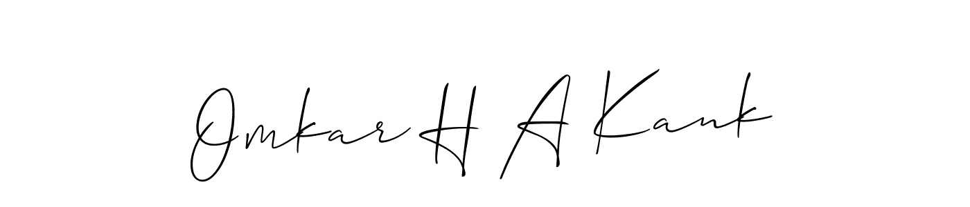 How to make Omkar H A Kank signature? Allison_Script is a professional autograph style. Create handwritten signature for Omkar H A Kank name. Omkar H A Kank signature style 2 images and pictures png