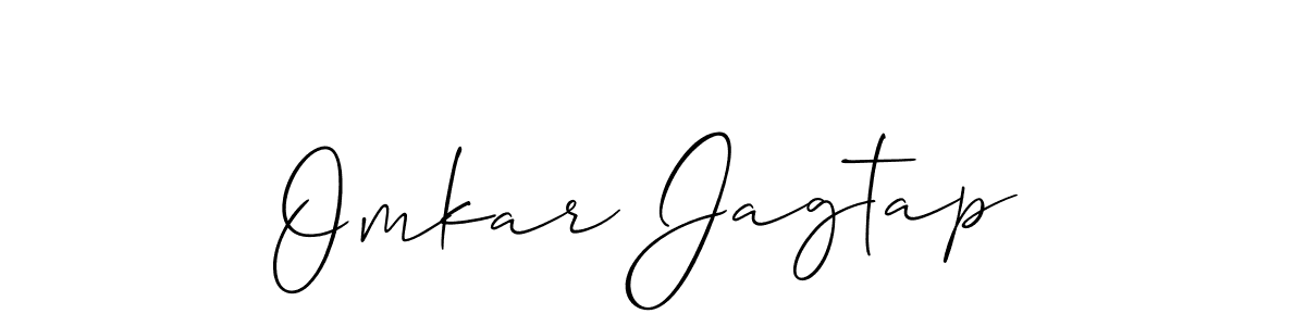 Make a short Omkar Jagtap signature style. Manage your documents anywhere anytime using Allison_Script. Create and add eSignatures, submit forms, share and send files easily. Omkar Jagtap signature style 2 images and pictures png