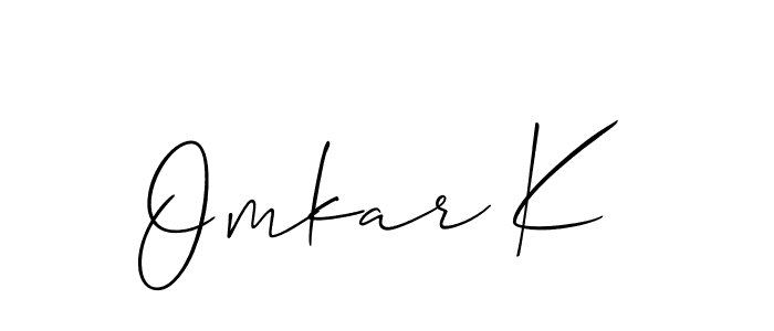 This is the best signature style for the Omkar K name. Also you like these signature font (Allison_Script). Mix name signature. Omkar K signature style 2 images and pictures png