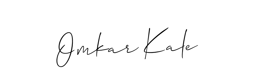 Omkar Kale stylish signature style. Best Handwritten Sign (Allison_Script) for my name. Handwritten Signature Collection Ideas for my name Omkar Kale. Omkar Kale signature style 2 images and pictures png