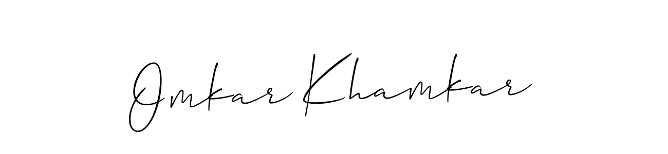 You can use this online signature creator to create a handwritten signature for the name Omkar Khamkar. This is the best online autograph maker. Omkar Khamkar signature style 2 images and pictures png