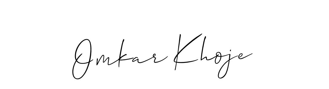 How to make Omkar Khoje signature? Allison_Script is a professional autograph style. Create handwritten signature for Omkar Khoje name. Omkar Khoje signature style 2 images and pictures png