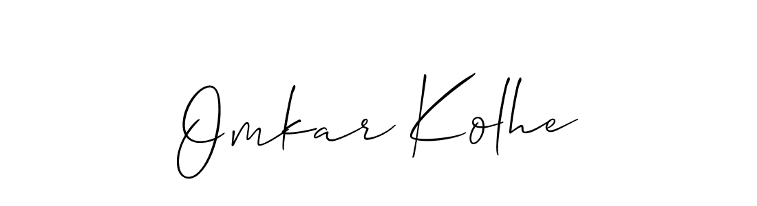 It looks lik you need a new signature style for name Omkar Kolhe. Design unique handwritten (Allison_Script) signature with our free signature maker in just a few clicks. Omkar Kolhe signature style 2 images and pictures png