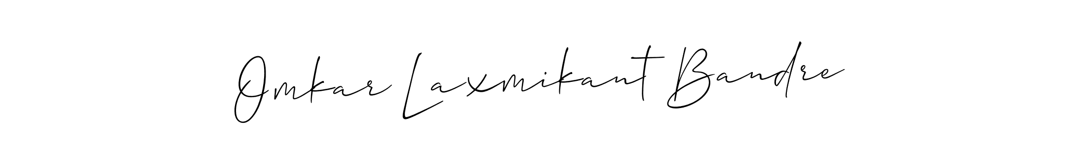 Make a short Omkar Laxmikant Bandre signature style. Manage your documents anywhere anytime using Allison_Script. Create and add eSignatures, submit forms, share and send files easily. Omkar Laxmikant Bandre signature style 2 images and pictures png