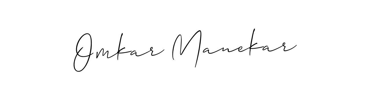Also we have Omkar Manekar name is the best signature style. Create professional handwritten signature collection using Allison_Script autograph style. Omkar Manekar signature style 2 images and pictures png