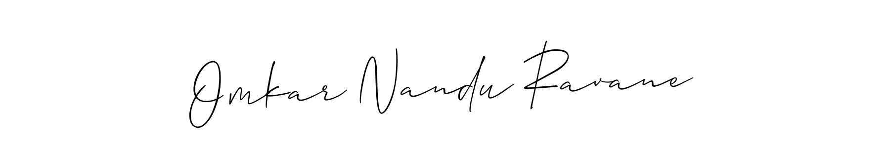 How to make Omkar Nandu Ravane signature? Allison_Script is a professional autograph style. Create handwritten signature for Omkar Nandu Ravane name. Omkar Nandu Ravane signature style 2 images and pictures png