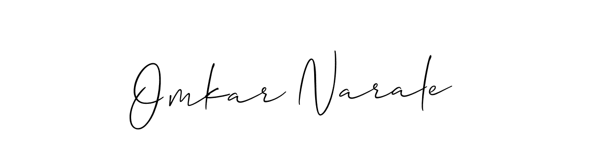 Omkar Narale stylish signature style. Best Handwritten Sign (Allison_Script) for my name. Handwritten Signature Collection Ideas for my name Omkar Narale. Omkar Narale signature style 2 images and pictures png