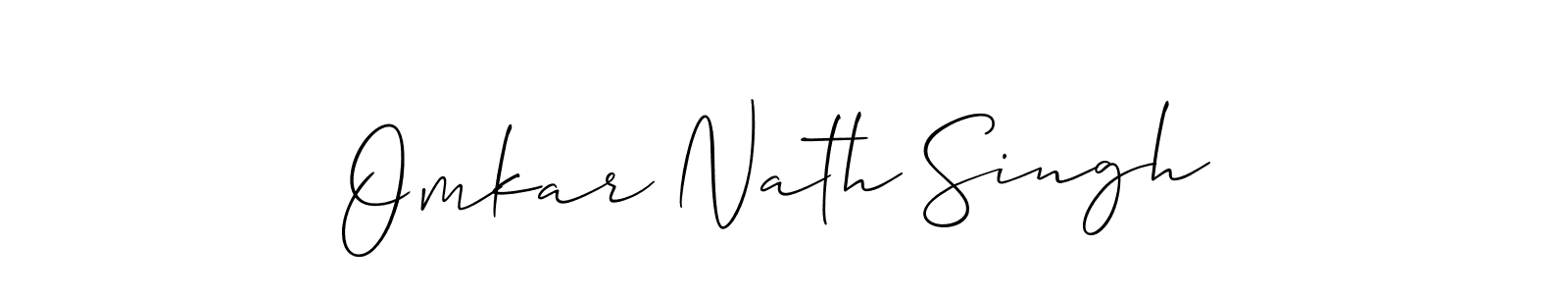 Make a beautiful signature design for name Omkar Nath Singh. With this signature (Allison_Script) style, you can create a handwritten signature for free. Omkar Nath Singh signature style 2 images and pictures png