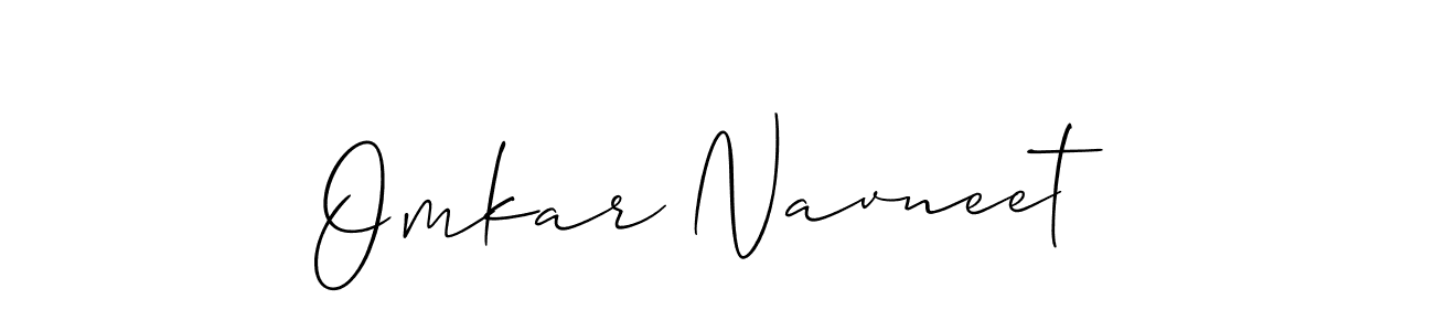 Design your own signature with our free online signature maker. With this signature software, you can create a handwritten (Allison_Script) signature for name Omkar Navneet. Omkar Navneet signature style 2 images and pictures png