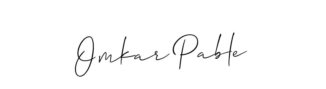 It looks lik you need a new signature style for name Omkar Pable. Design unique handwritten (Allison_Script) signature with our free signature maker in just a few clicks. Omkar Pable signature style 2 images and pictures png
