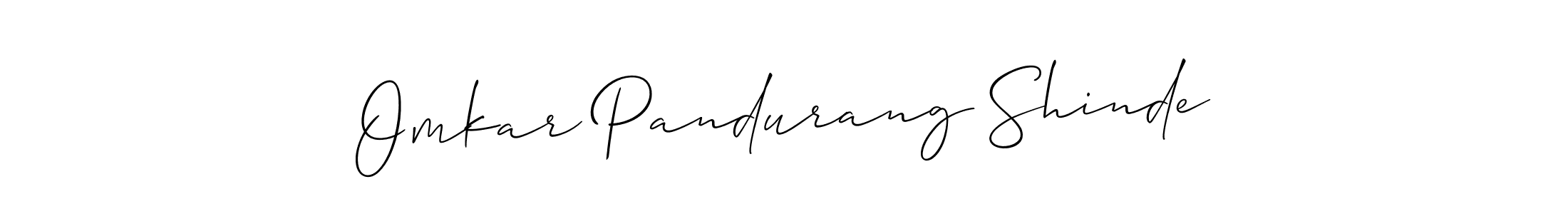 Also You can easily find your signature by using the search form. We will create Omkar Pandurang Shinde name handwritten signature images for you free of cost using Allison_Script sign style. Omkar Pandurang Shinde signature style 2 images and pictures png