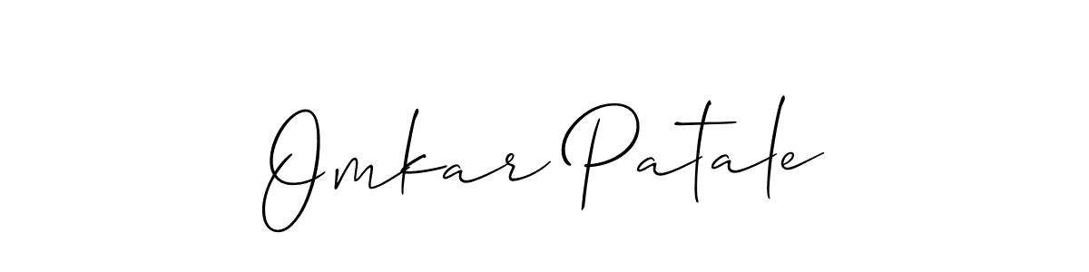 Design your own signature with our free online signature maker. With this signature software, you can create a handwritten (Allison_Script) signature for name Omkar Patale. Omkar Patale signature style 2 images and pictures png
