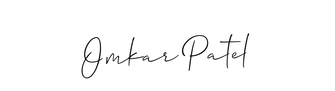 How to Draw Omkar Patel signature style? Allison_Script is a latest design signature styles for name Omkar Patel. Omkar Patel signature style 2 images and pictures png