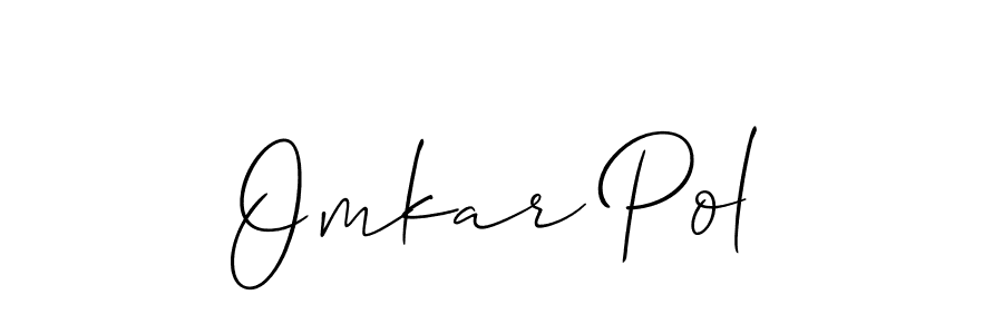 You should practise on your own different ways (Allison_Script) to write your name (Omkar Pol) in signature. don't let someone else do it for you. Omkar Pol signature style 2 images and pictures png