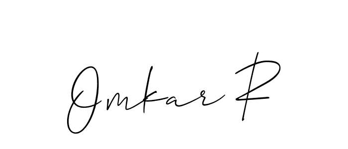 Best and Professional Signature Style for Omkar R. Allison_Script Best Signature Style Collection. Omkar R signature style 2 images and pictures png