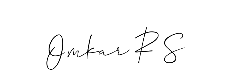 Design your own signature with our free online signature maker. With this signature software, you can create a handwritten (Allison_Script) signature for name Omkar R S. Omkar R S signature style 2 images and pictures png
