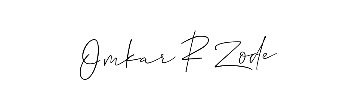 Also we have Omkar R Zode name is the best signature style. Create professional handwritten signature collection using Allison_Script autograph style. Omkar R Zode signature style 2 images and pictures png