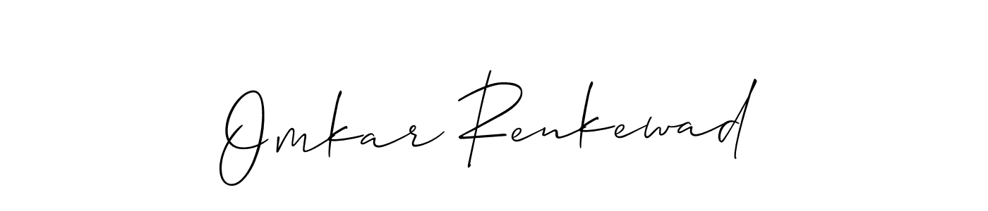 How to make Omkar Renkewad name signature. Use Allison_Script style for creating short signs online. This is the latest handwritten sign. Omkar Renkewad signature style 2 images and pictures png