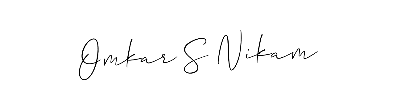 Also You can easily find your signature by using the search form. We will create Omkar S Nikam name handwritten signature images for you free of cost using Allison_Script sign style. Omkar S Nikam signature style 2 images and pictures png