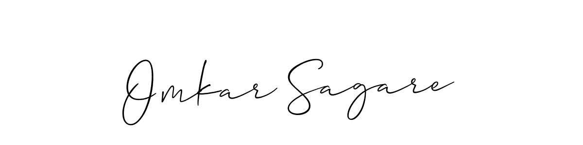 This is the best signature style for the Omkar Sagare name. Also you like these signature font (Allison_Script). Mix name signature. Omkar Sagare signature style 2 images and pictures png