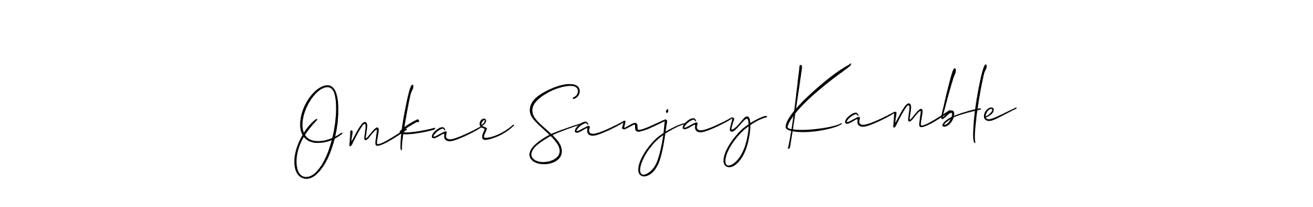 Design your own signature with our free online signature maker. With this signature software, you can create a handwritten (Allison_Script) signature for name Omkar Sanjay Kamble. Omkar Sanjay Kamble signature style 2 images and pictures png