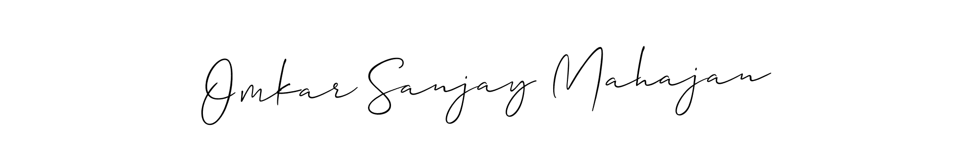 Make a beautiful signature design for name Omkar Sanjay Mahajan. With this signature (Allison_Script) style, you can create a handwritten signature for free. Omkar Sanjay Mahajan signature style 2 images and pictures png