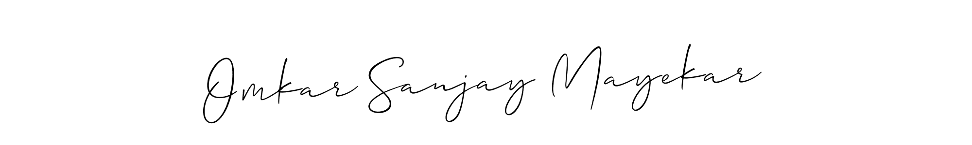 How to Draw Omkar Sanjay Mayekar signature style? Allison_Script is a latest design signature styles for name Omkar Sanjay Mayekar. Omkar Sanjay Mayekar signature style 2 images and pictures png