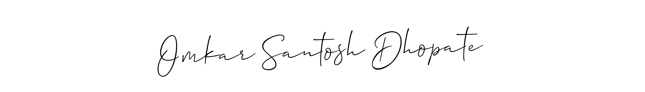 Design your own signature with our free online signature maker. With this signature software, you can create a handwritten (Allison_Script) signature for name Omkar Santosh Dhopate. Omkar Santosh Dhopate signature style 2 images and pictures png