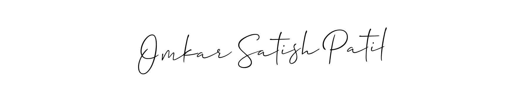 Create a beautiful signature design for name Omkar Satish Patil. With this signature (Allison_Script) fonts, you can make a handwritten signature for free. Omkar Satish Patil signature style 2 images and pictures png