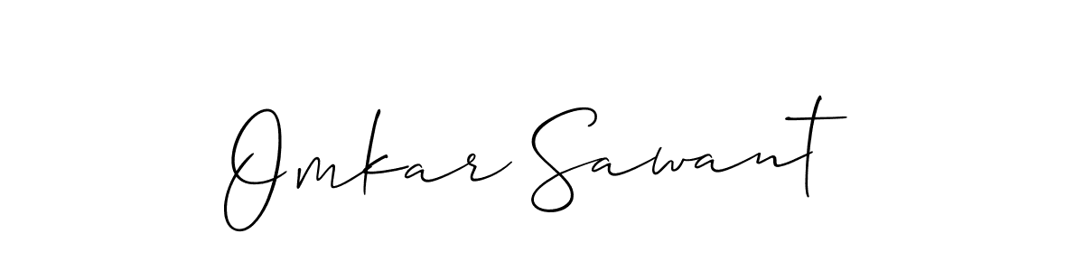 How to make Omkar Sawant name signature. Use Allison_Script style for creating short signs online. This is the latest handwritten sign. Omkar Sawant signature style 2 images and pictures png