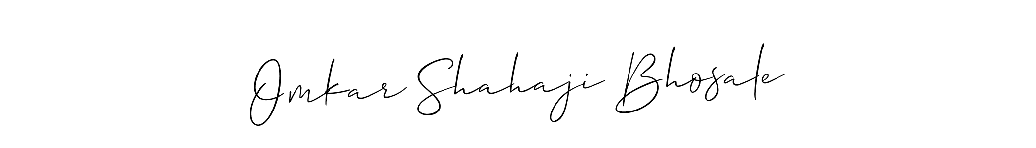 It looks lik you need a new signature style for name Omkar Shahaji Bhosale. Design unique handwritten (Allison_Script) signature with our free signature maker in just a few clicks. Omkar Shahaji Bhosale signature style 2 images and pictures png