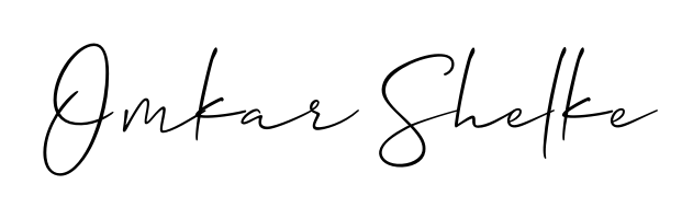 Transform the name Omkar Shelke into a signature masterpiece using Allison_Script font. Ideal for photographers, artists, and creators looking for watermarks. Omkar Shelke signature style 2 images and pictures png