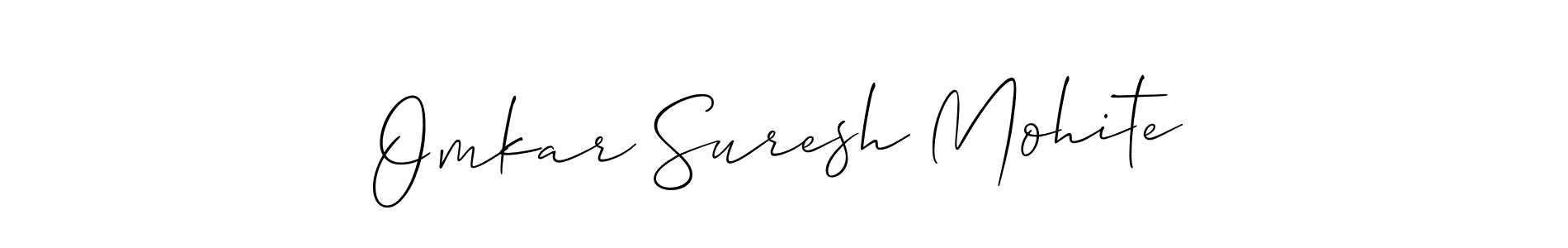 How to make Omkar Suresh Mohite name signature. Use Allison_Script style for creating short signs online. This is the latest handwritten sign. Omkar Suresh Mohite signature style 2 images and pictures png