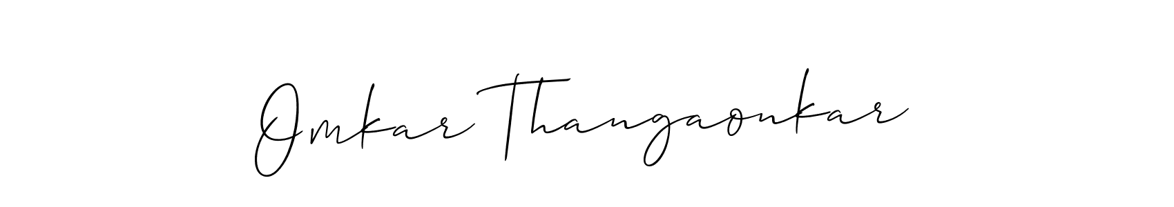This is the best signature style for the Omkar Thangaonkar name. Also you like these signature font (Allison_Script). Mix name signature. Omkar Thangaonkar signature style 2 images and pictures png
