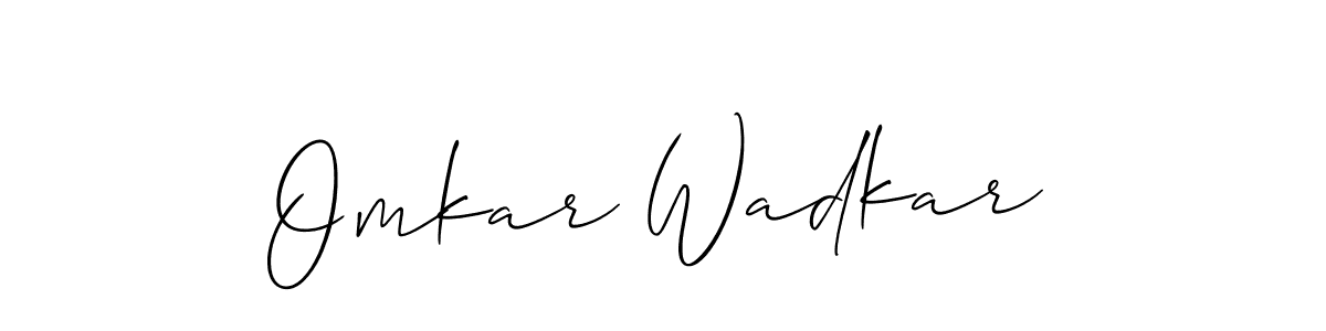 It looks lik you need a new signature style for name Omkar Wadkar. Design unique handwritten (Allison_Script) signature with our free signature maker in just a few clicks. Omkar Wadkar signature style 2 images and pictures png