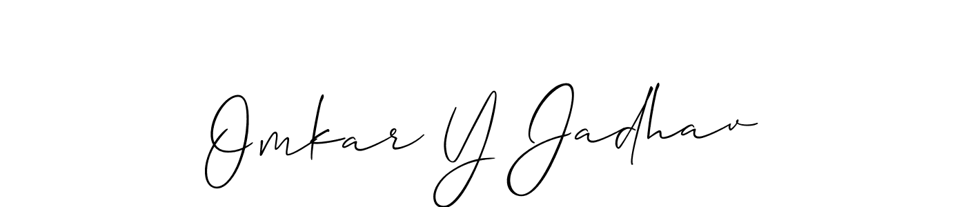 Similarly Allison_Script is the best handwritten signature design. Signature creator online .You can use it as an online autograph creator for name Omkar Y Jadhav. Omkar Y Jadhav signature style 2 images and pictures png