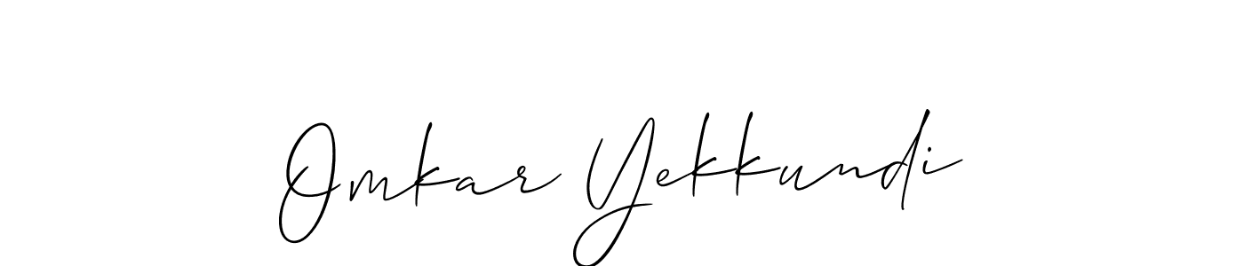 Use a signature maker to create a handwritten signature online. With this signature software, you can design (Allison_Script) your own signature for name Omkar Yekkundi. Omkar Yekkundi signature style 2 images and pictures png