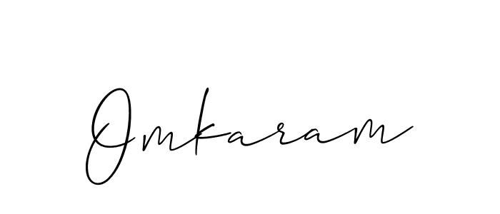 You should practise on your own different ways (Allison_Script) to write your name (Omkaram) in signature. don't let someone else do it for you. Omkaram signature style 2 images and pictures png