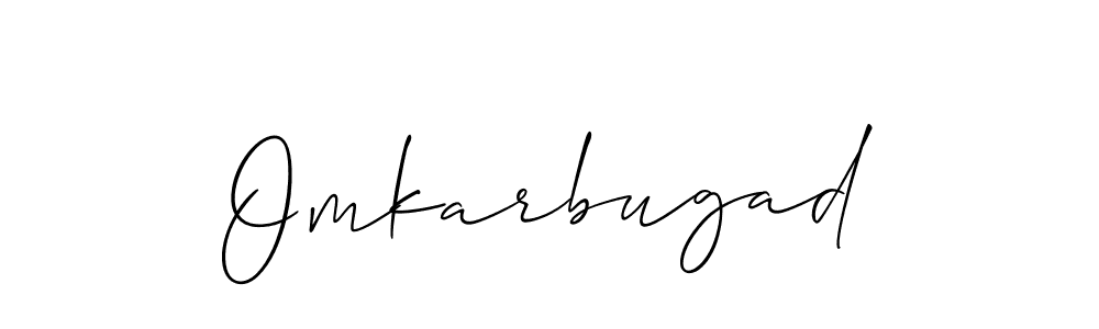 if you are searching for the best signature style for your name Omkarbugad. so please give up your signature search. here we have designed multiple signature styles  using Allison_Script. Omkarbugad signature style 2 images and pictures png